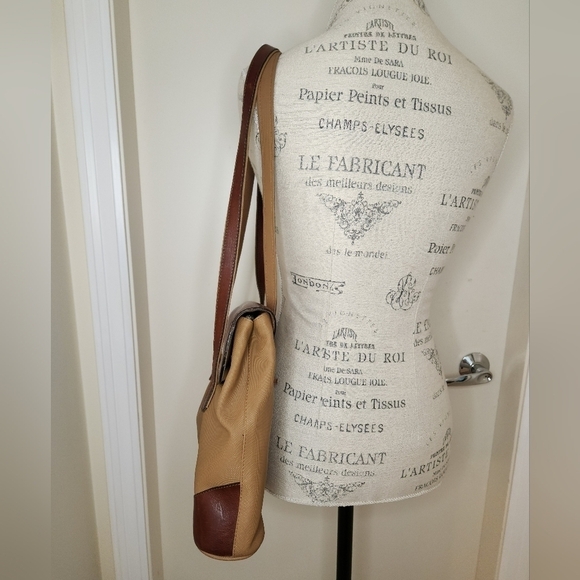 Henry Saxel leather canvas messenger bag - Picture 4 of 13